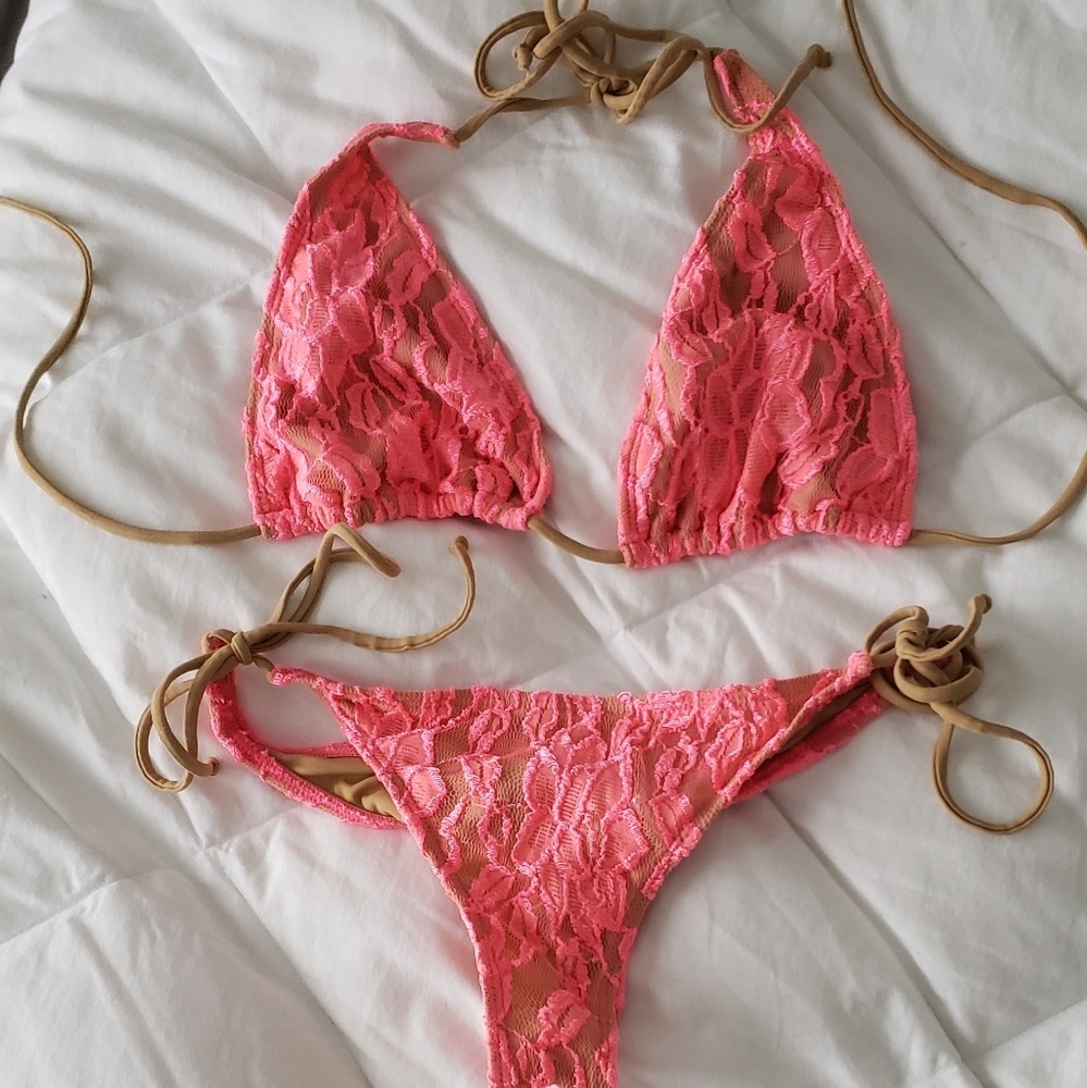 Coral lace Hot Miami Styles bikini